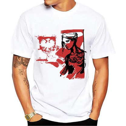 Hussar Artistic knight t shirt men summer new white short sleeve casual homme cool Polish cavalry tshirt unisex