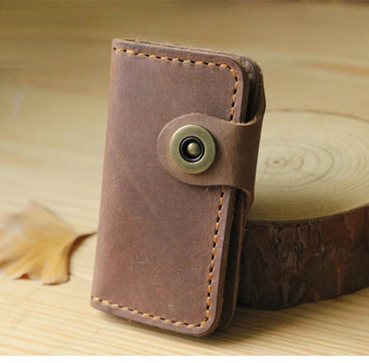 Porte-clés fait main en cuir véritable de haute qualité pour hommes, portefeuille porte-clés en cuir pour hommes, concierge pour femmes, étui à clés, pochette organisateur de clés.
