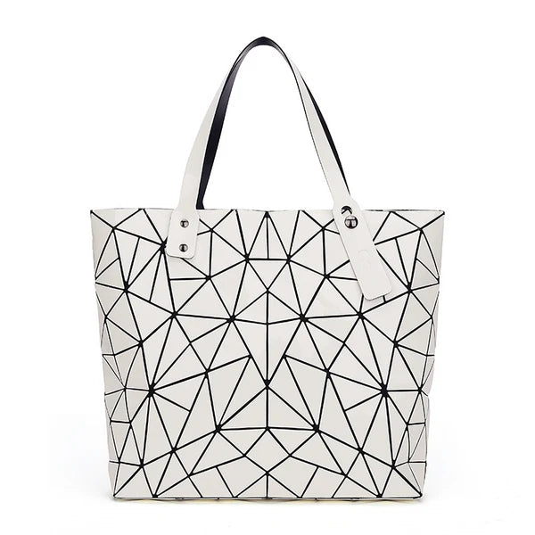 Women Bag Hot Sale 2026 Female Tote Shoulder Bag New Luxury Handbags Woman Bags Designer Geometry Hologram Top-Handle Bag