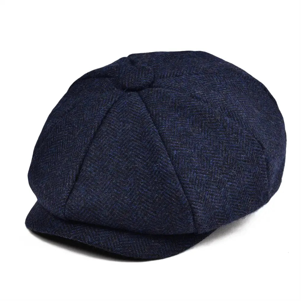 Kids Newsboy Caps Small Size Boy Woolen Tweed Flat Cap Herringbone Girl Infant Toddler Youth Beret Hat for Child