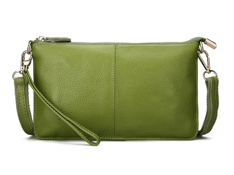 Candy Color Women Crossbody Bags Genuine Leather Shoulder Bags For Ladies Designer Summer Daily Messenger Small Leisure Bag