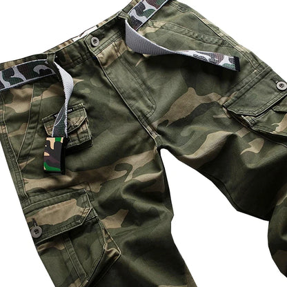 New Men Fashion Military Cargo Pants Slim Regualr Straight Fit Cotton Multi Color Camouflage Green Yellow Black Trousers
