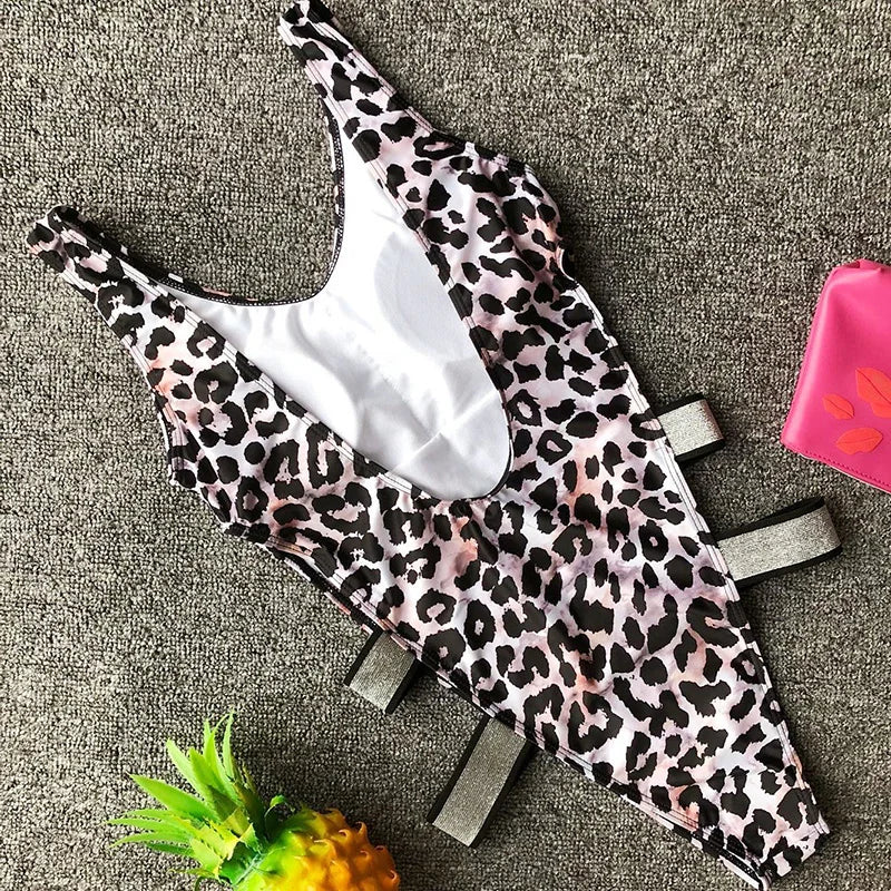 Sexy Leopard Red Black Swimwear Women One Piece Swimsuit 2026 Bodysuit Monokini Swimming for Bathing Suit maillot de bain femme