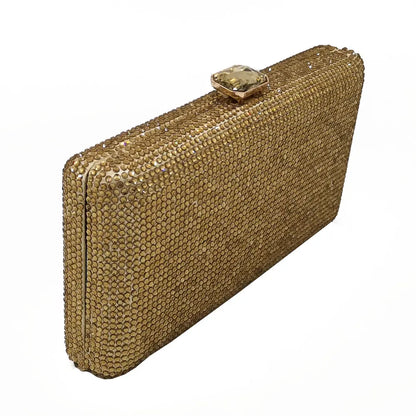 Women Black Crystal Clutch Evening Bags Wedding Bridal Rhinestone Box Handbags Party Dinner Diamond Clutch Purse