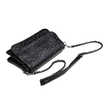 England Style Skull Women Crossbody Bag Leather Small Skull Shoulder Bag Chain Luxury Clutch Women Bags Designer Drop