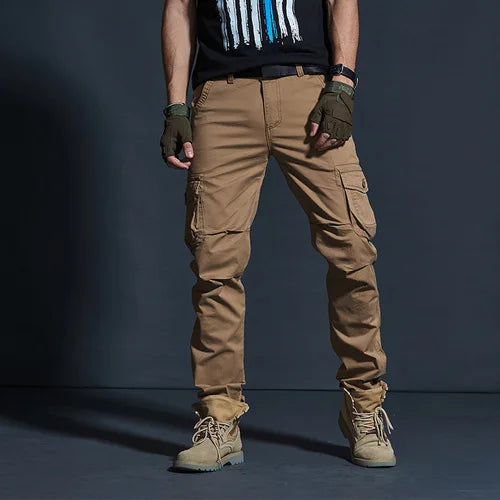 Men's Military Style Cargo Pants Men Waterproof Breathable Male Trousers Joggers Army Pockets Casual Pants Plus Size