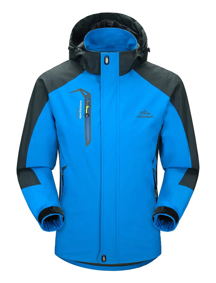 Camping Hiking Jacket Men Autumn Outdoor Sports Coats Climbing Trekking Windbreaker Travel Waterproof Jackets Black