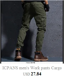 Men's Military Jeans Pants Workwear Multi-Pockets Cargo Jeans Straight Motorcycle Denim Pants Casual Biker Long Trousers