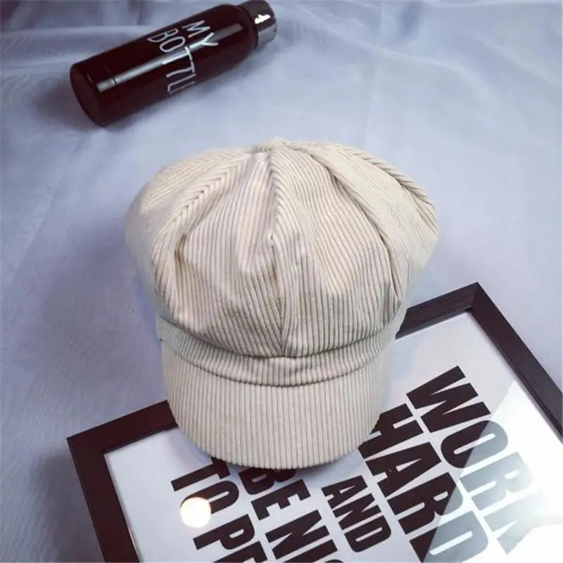 Newsboy Cap Beret Women Vintage Painter Winter Hats For Women Octagonal Caps Female Bone Male New