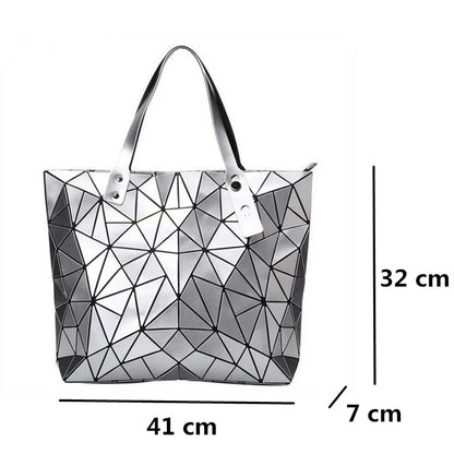 Women Bag Hot Sale 2026 Female Tote Shoulder Bag New Luxury Handbags Woman Bags Designer Geometry Hologram Top-Handle Bag