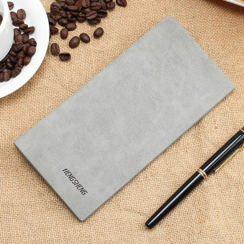 Men's Wallet Thin slim wallet Leather long Male Clutch mens wallets coin hand Purse pocket Cartera hombre billetera hombre 2022