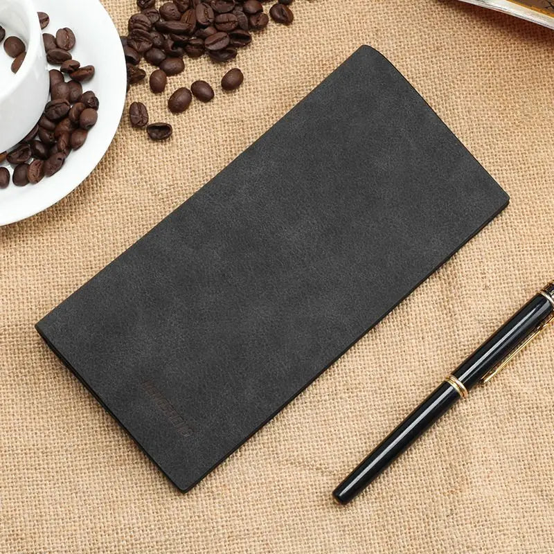 Men's Wallet Thin slim wallet Leather long Male Clutch mens wallets coin hand Purse pocket Cartera hombre billetera hombre 2022