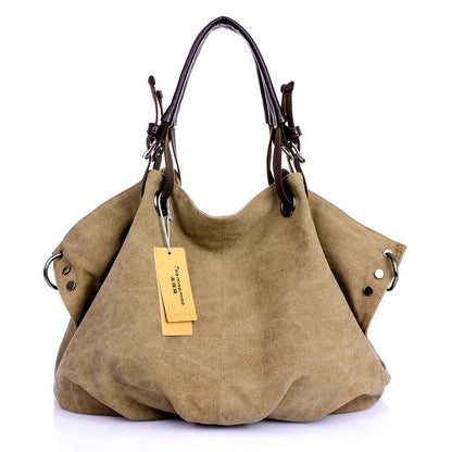 Women Canvas Messenger Bags Handbags Female Tote Bolsas Femininas Ladies Shoulder Crossbody Bags Women's Top-Handle Bags