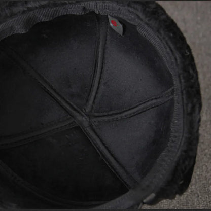 Genuine Leather caps Winter Warm Bomber Hats Sheepskin fuzz Earmuffs hat Men's Cap 모자 골프용품 땡처리 кепка casquette gorras hombre