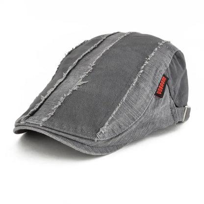 Cotton Flat Ivy Cap Men Retro Newsboy Caps Distressed Male Golf Boina Baker Boy Hat Adjustable Spring Summer Autumn Beret