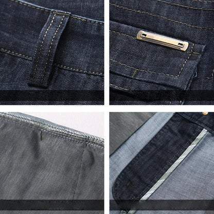 Mens Jeans Cargo Denim Pants Regular Loose Fit Multi Pockets Classic Washed Military Wear Big Size 38 40 42 V7A1J012