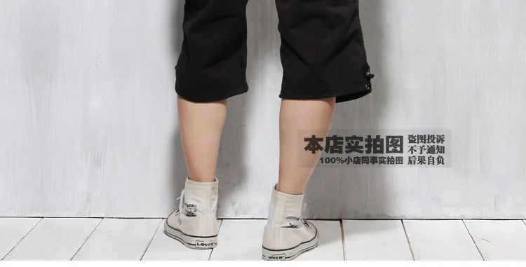 Male Shorts Multi Pocket Summer Loose Zipper Breeches Khaki Grey Plus Size Short Pant Casual Cotton Black Long Mens Cargo Shorts