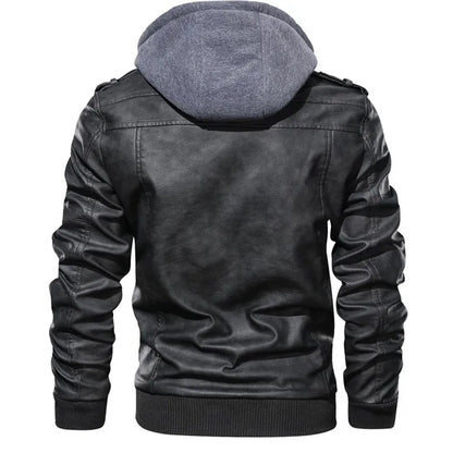 New Men's Leather Jackets Autumn Casual Motorcycle PU Jacket Biker Leather Coats Brand Clothing EU Size SA722