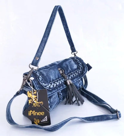 brand new retro women messenger bags small shoulder bag high quality Denim tote bag small clutch handbags