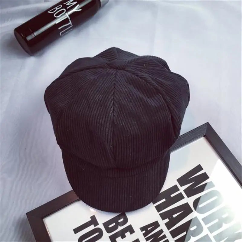 Newsboy Cap Beret Women Vintage Painter Winter Hats For Women Octagonal Caps Female Bone Male New