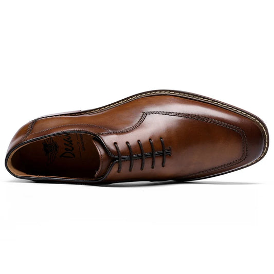 Dress Shoes Men Italian Style Genuine Leather Men's Wedding Shoes Lace Up Formal Gentleman Shoes Party Office High Heel