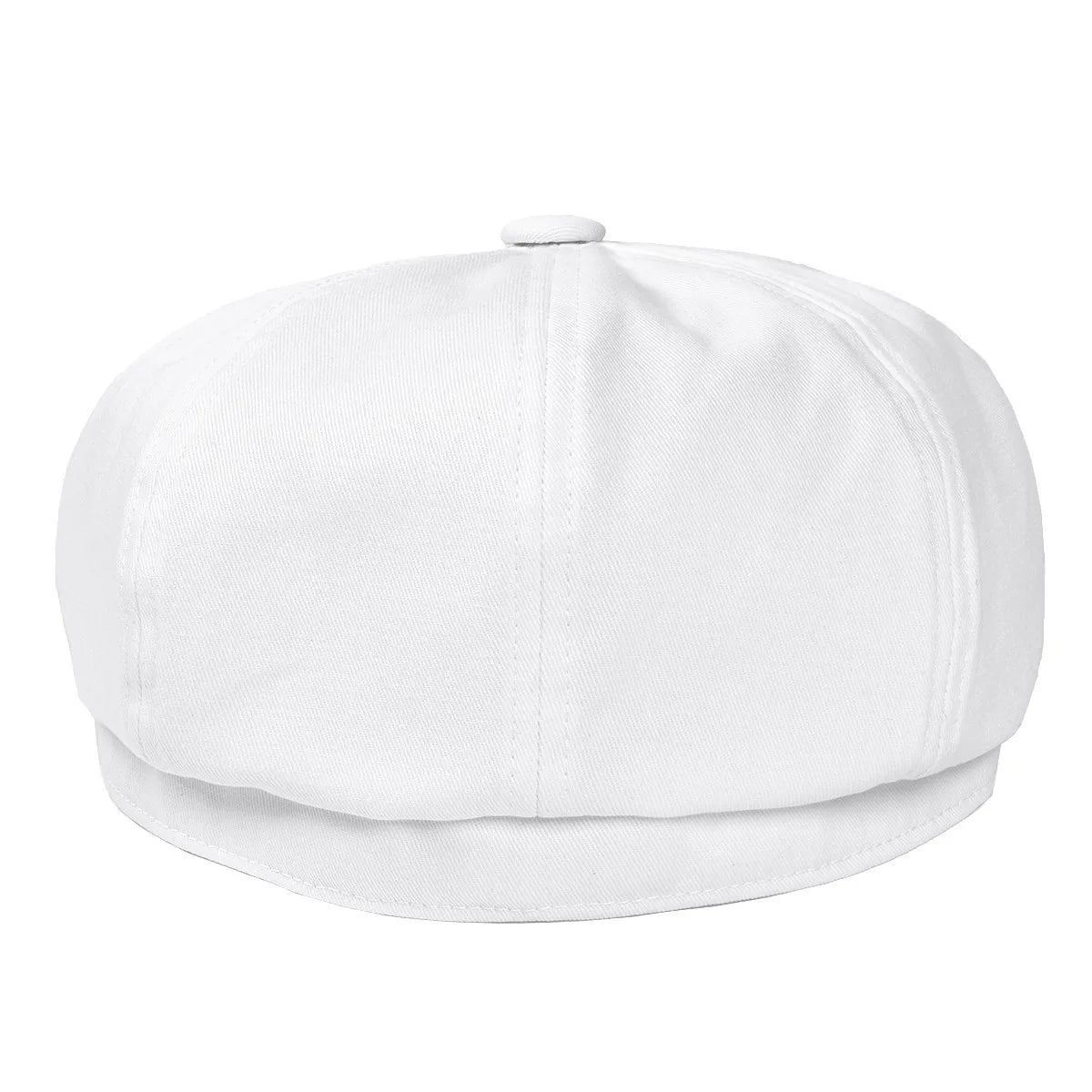White Twill Cotton Newsboy Cap for Men Women Classic Cabbies Driver Apple Caps Gatsby Flat Hat Baker Boy Headpiece 003
