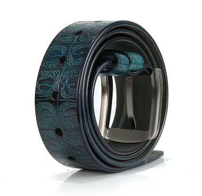 New product brand luxury design pin buckle genuine leather cowhide belt jeans belts for men business cowboy belts Hot Sale