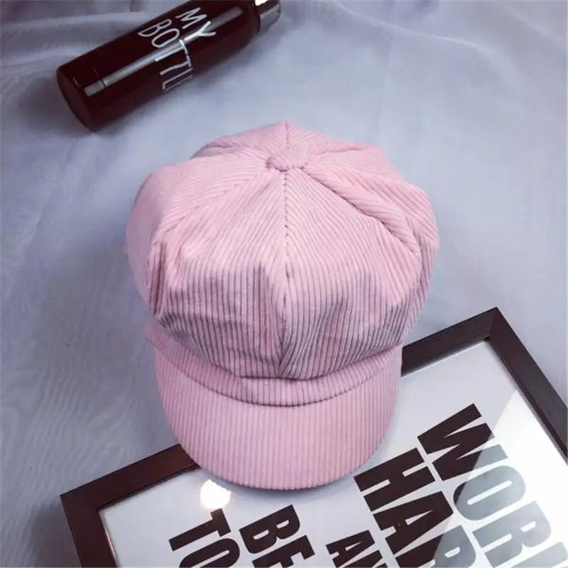 Newsboy Cap Beret Women Vintage Painter Winter Hats For Women Octagonal Caps Female Bone Male New