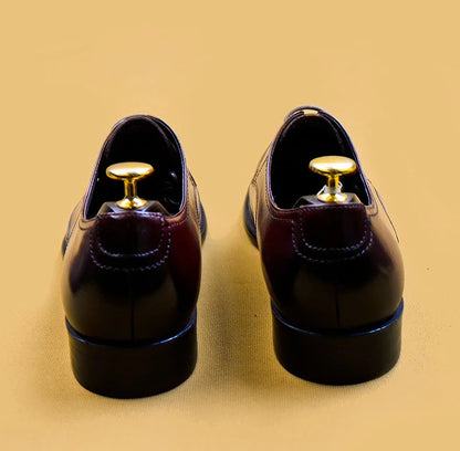 High Quality Handmade Oxford Dress Shoes Men Genuine Cow Leather Suit Shoes Footwear Wedding Formal Italian Shoes Hot Size 37-46