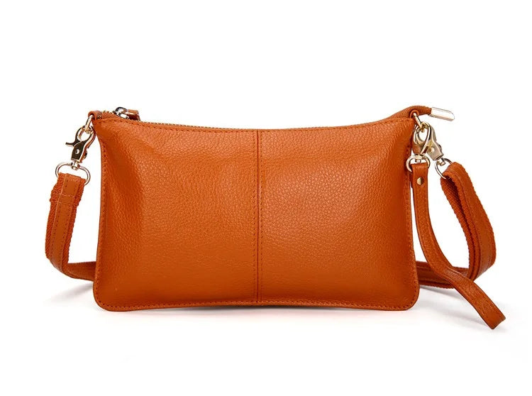 Candy Color Women Crossbody Bags Genuine Leather Shoulder Bags For Ladies Designer Summer Daily Messenger Small Leisure Bag