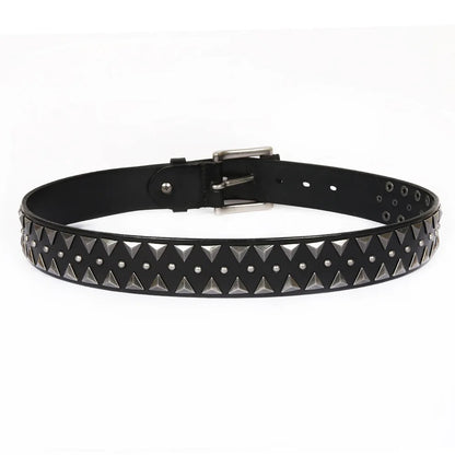 Genuine Leather Heavy Metal Rivet Punk Belts For Men Rock Stud Cowboy Belt Men Ceinture Homme Waist Belt Cinturon Mujer