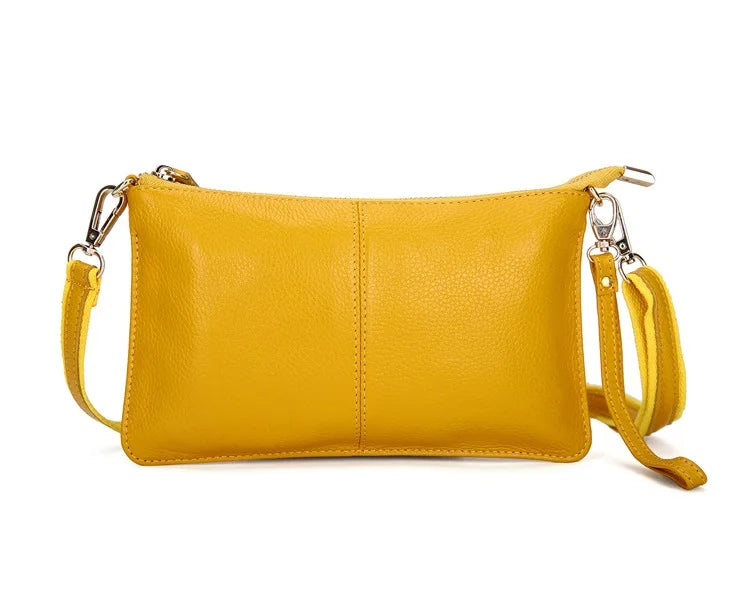 Candy Color Women Crossbody Bags Genuine Leather Shoulder Bags For Ladies Designer Summer Daily Messenger Small Leisure Bag