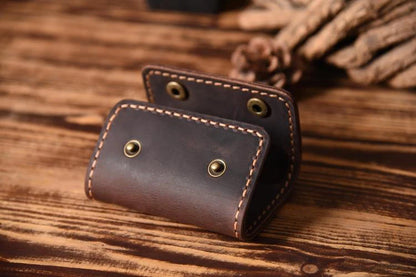 Handmade Vintage Genuine Leather Key Holder Men keyChain Cover Leather Key Wallet Men key case bag Women Key Organizer