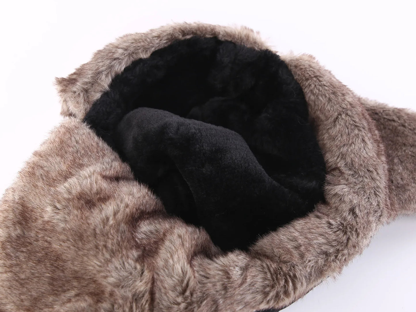 Men's Warm Chunky Trapper Hat Removable Windproof Winter Russian Hats with Mask Ushanka Hat