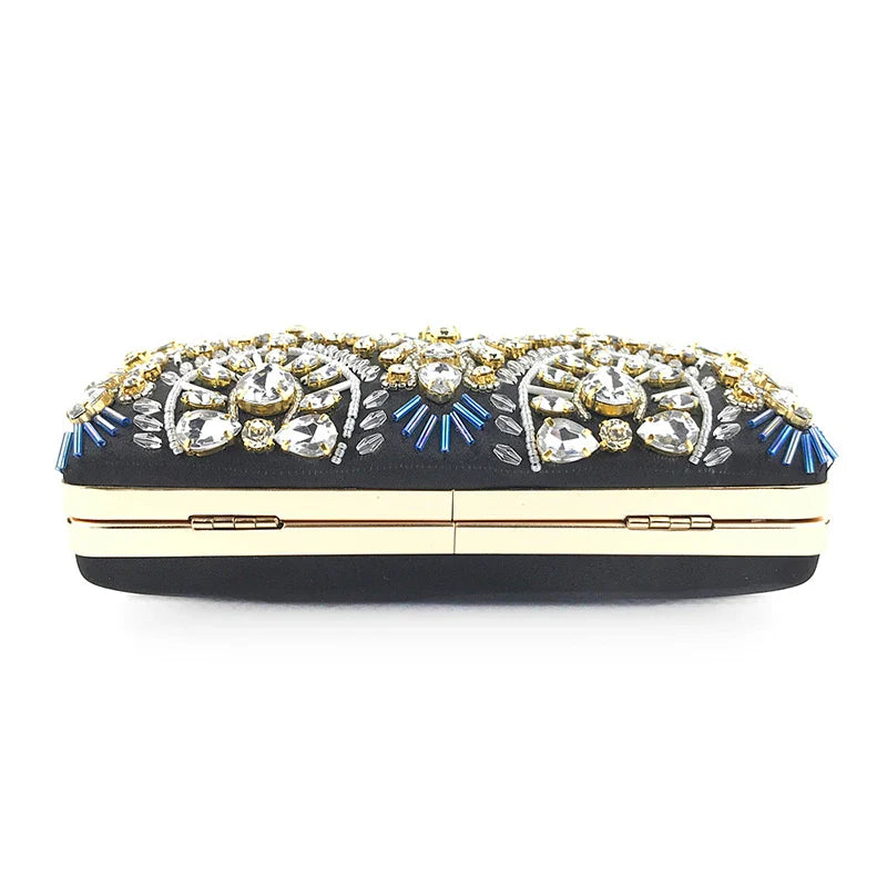 Luxury Diamond Rhinestone Clutch Bags Exquisite Female clutches Pearls Beaded Chain Handbags Wedding Purse Shouler Bag ZD1234