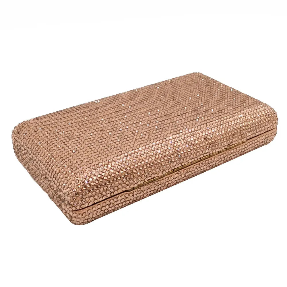 Women Black Crystal Clutch Evening Bags Wedding Bridal Rhinestone Box Handbags Party Dinner Diamond Clutch Purse