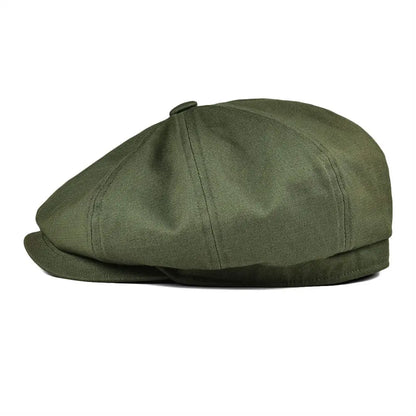 Newsboy Cap Men's Twill Cotton Eight Panel Hat Women's Baker Boy Caps Retro Big Large Hats Male Boina Green Beret