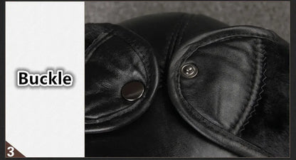 Genuine Leather caps Winter Warm Bomber Hats Sheepskin fuzz Earmuffs hat Men's Cap 모자 골프용품 땡처리 кепка casquette gorras hombre