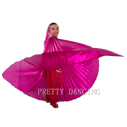 Wings Costumes Kids Belly Dance Dress for Girls Gift Bellydancing Clothes Bollywood Dancewear Children Cosplay Wings with Sticks
