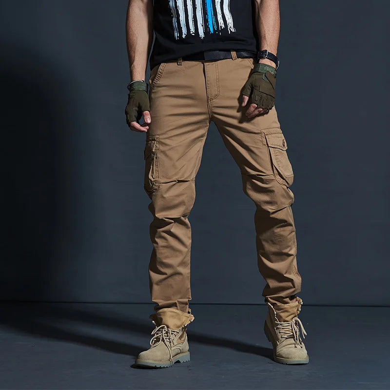 Men's Military Style Cargo Pants Men Waterproof Breathable Male Trousers Joggers Army Pockets Casual Pants Plus Size