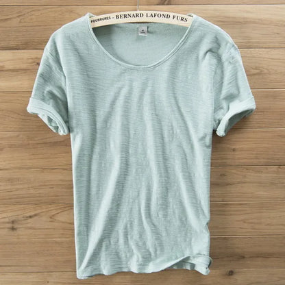Soft Cotton Short Sleeve O-Neck Summer Men T-shirt Casual Brand Clothing Breathable T shirt Men Italy Style Mens Tshirt Camiseta