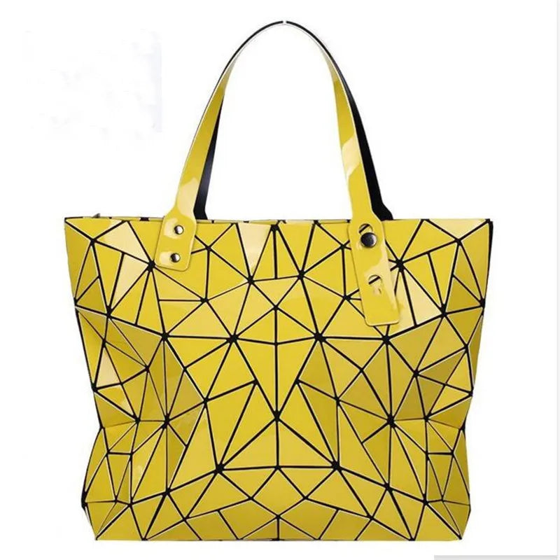 Women Bag Hot Sale 2026 Female Tote Shoulder Bag New Luxury Handbags Woman Bags Designer Geometry Hologram Top-Handle Bag