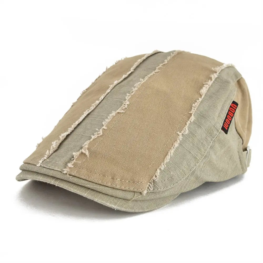 Cotton Flat Ivy Cap Men Retro Newsboy Caps Distressed Male Golf Boina Baker Boy Hat Adjustable Spring Summer Autumn Beret