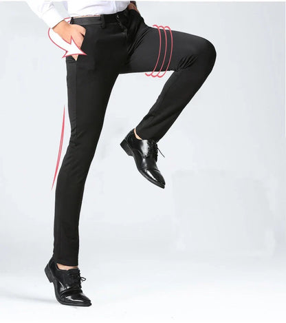 Spring Autumn Mens Business Suit Pants Male Summer Thin Formal Solid Long Dress Straight Baggy Office Trousers Drop Shipping