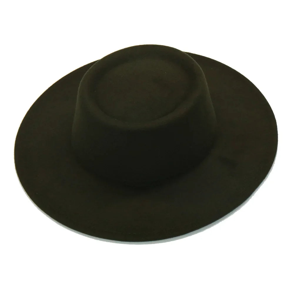 Fedora Hats Men Women 8.5CM Wide Brim Wool Felt Jazz Hats 2023 British style Dress Formal Panama Cap