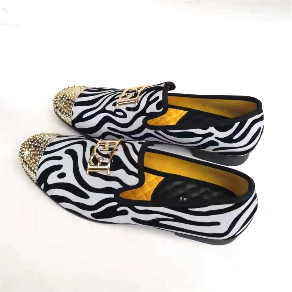 2021 Fashion Mens Loafers Bow Tie Black White Leather Slip On Moccasins Luxury Smoking Flats Men Wedding Dress Shoes