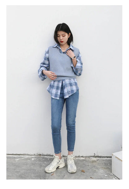 Women Jeans Retro High Waist Stretch Pencil Denim Pants Elastic for Woman Female Trousers Autumn Winter Ladies