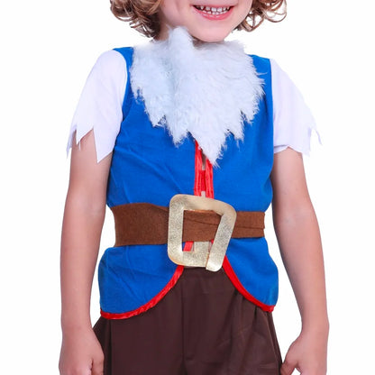 Fairy Tale Seven Dwarfs Boy Cosplay Costume Christmas Holiday Elf New Year Boys Girls Suits