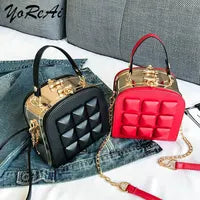 Evening Bags Women Clutch Bag High-end Leather Evening Wedding Bridal Handbag Pearl Flower Fashion Chain Party Packs