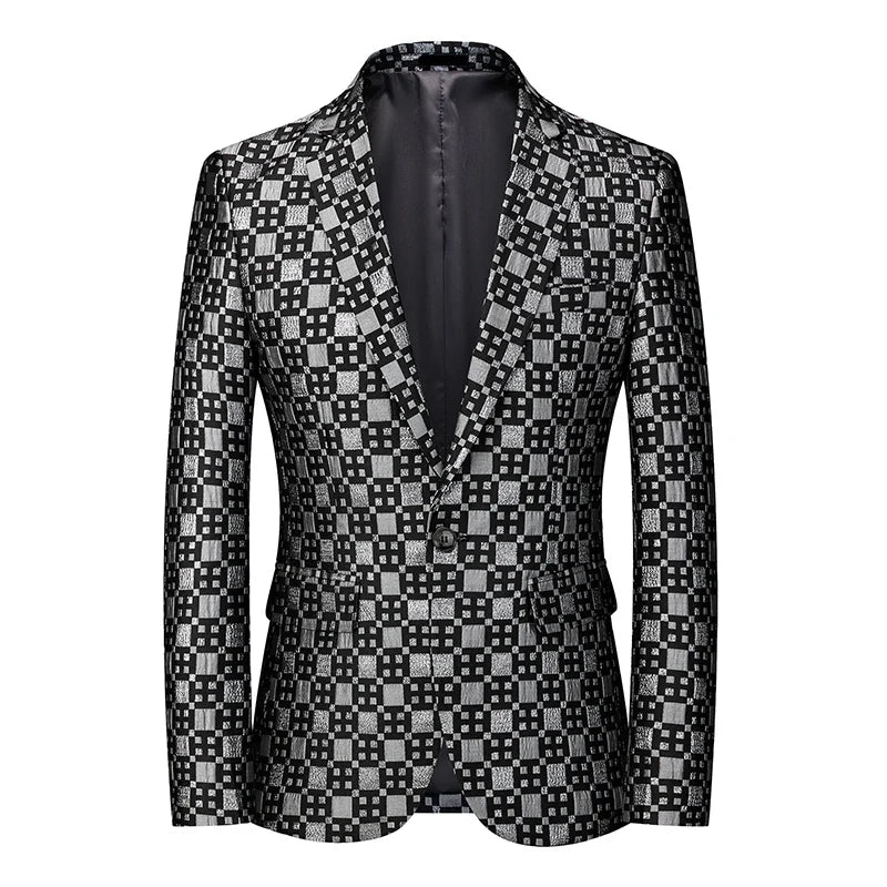2026 New Men's Dark Brown Suit Jacket, Wedding Business Dress Coat, Slim Blazers, Costume, Asian Size, M-5XL, 6XL